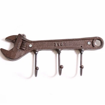 Creative Cast Iron European Retro Wrought Iron Key Hook Wrench Shaped Hanger Creative Coat Hook Door Hooks Metal Crafts Decor
Creative Cast Iron European Retro Wrought Iron Key Hook Wrench Shaped Hanger Creative Coat Hook Door Hooks Metal Crafts Decor