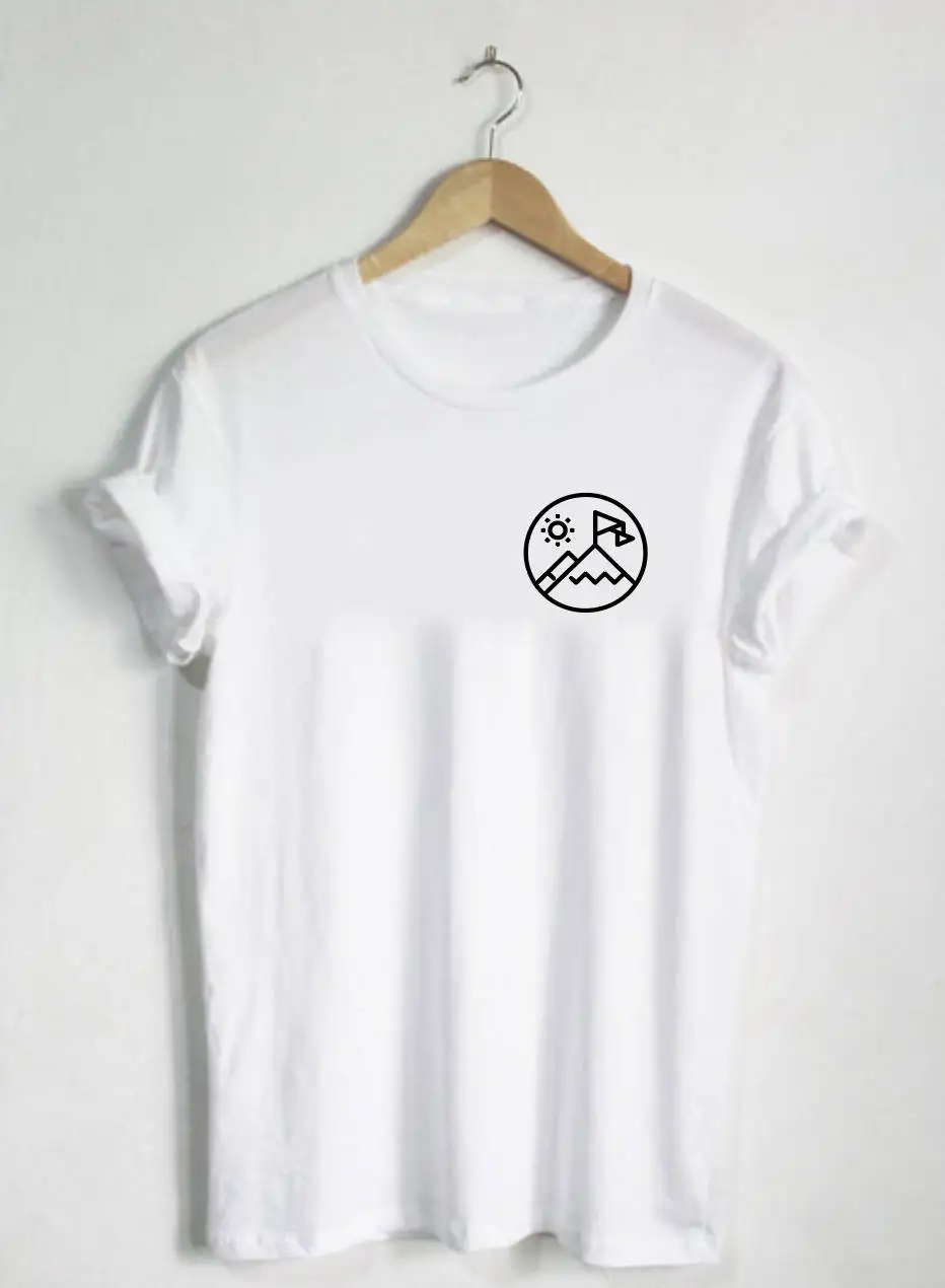 Фото Горный Топ Футболка с логотипом-смешные футболки-Унисекс Мужская рубашка | Футболки (32821874332)