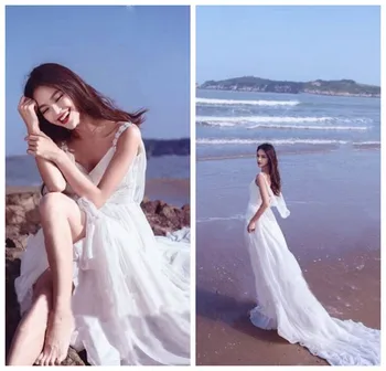 2017 Newest Style Fashion White Chiffon Simple Strapless Zipper Ruffle Floor-Length Bridal 
2017 Newest Style Fashion White Chiffon Simple Strapless Zipper Ruffle Floor-Length Bridal