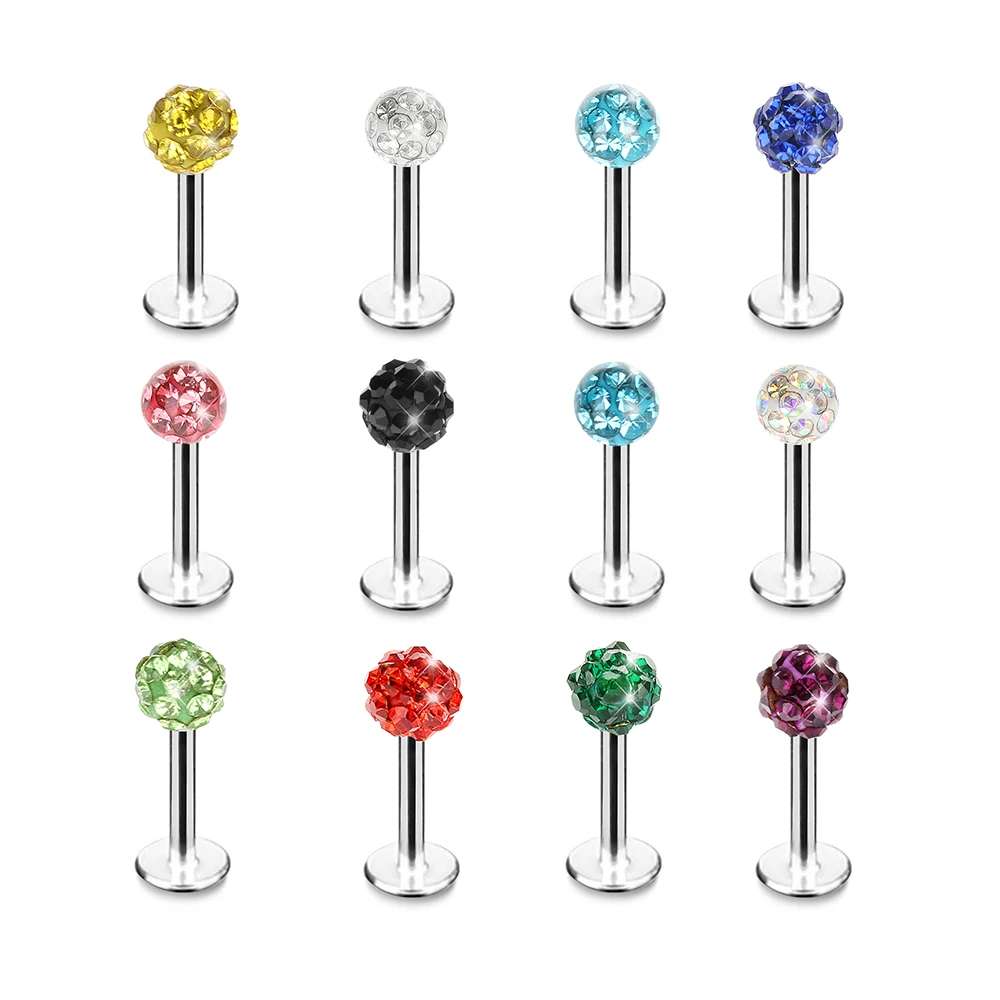 1PC Hot Surgical Steel CZ Crystal Ball Lip Monroe Labret Tragus Bar Rings Piercing Studs for Women Fashion Jewelry Accessories
1PC Hot Surgical Steel CZ Crystal Ball Lip Monroe Labret Tragus Bar Rings Piercing Studs for Women Fashion Jewelry Accessories