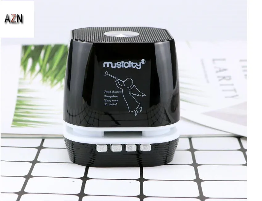 AZN T2306 Wireless Mini Portable Speaker Bluetooth Speakers with Led light FM Radio Subwoofer Music TF USB SD Microphone Port 5W
AZN T2306 Wireless Mini Portable Speaker Bluetooth Speakers with Led light FM Radio Subwoofer Music TF USB SD Microphone Port 5W