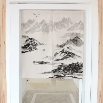Chinese landscape painting decorative door curtains fabric cloth cotton home screens partition bathroom kitchen curtains
Chinese landscape painting decorative door curtains fabric cloth cotton home screens partition bathroom kitchen curtains