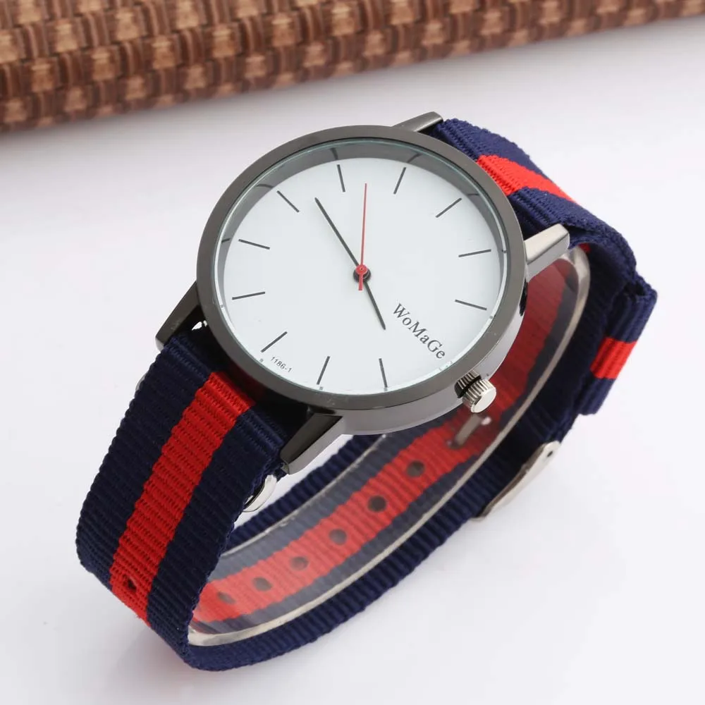 WOMAGE Women Men Fashion Casual Watches Nylon Band Wristwatch Fashion Sport Quartz Watch Fashion Women Dress Watch Female watch
WOMAGE Women Men Fashion Casual Watches Nylon Band Wristwatch Fashion Sport Quartz Watch Fashion Women Dress Watch Female watch