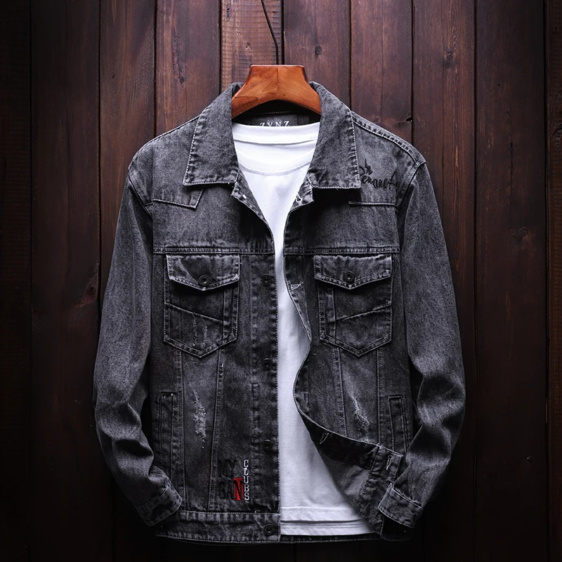 Man's Trendy Denim Jacket Embroidery Hole Jeans Jackets Back Creative Design Hip Hop Spring And Autumn Fashion Denim Jacket
Man's Trendy Denim Jacket Embroidery Hole Jeans Jackets Back Creative Design Hip Hop Spring And Autumn Fashion Denim Jacket