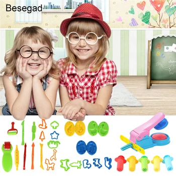 Besegad 27pcs Plasticine Modeling Clay Kit Toys Plastic Play Dough Tools Set Plasticine Mold Modeling Clay Kid Educational Toys
Besegad 27pcs Plasticine Modeling Clay Kit Toys Plastic Play Dough Tools Set Plasticine Mold Modeling Clay Kid Educational Toys