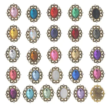 32x27mm Rhinestone Button for Clothing Decorative Antique Sequin Craft Metal Flatback Embellishments Crystal Botones Decorativos
32x27mm Rhinestone Button for Clothing Decorative Antique Sequin Craft Metal Flatback Embellishments Crystal Botones Decorativos