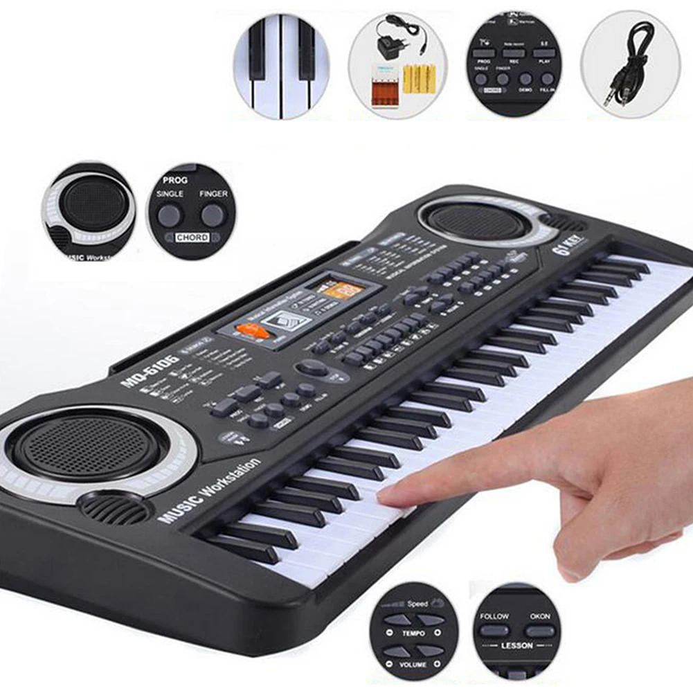 Music training toy 61 Keys Electronic Piano Kids Piano Musical Teaching Toy for Children Keyboard Electric Piano Children Gift
Music training toy 61 Keys Electronic Piano Kids Piano Musical Teaching Toy for Children Keyboard Electric Piano Children Gift