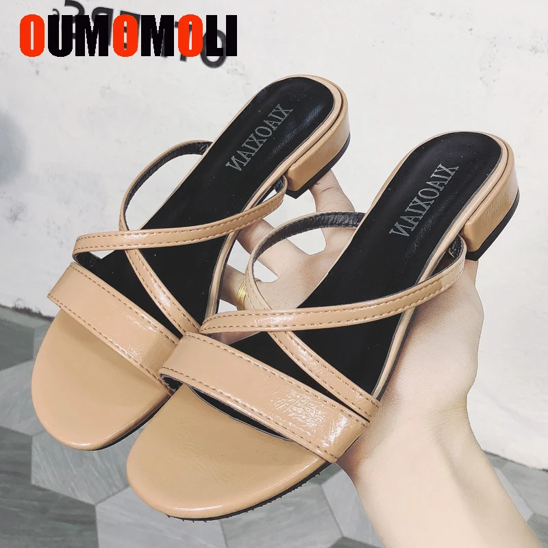 New Low-heeled black Casual Summer Punk Womens Fashion Shoes Pointed Toe Slippers Shallow Slippers 2019 f434
New Low-heeled black Casual Summer Punk Womens Fashion Shoes Pointed Toe Slippers Shallow Slippers 2019 f434