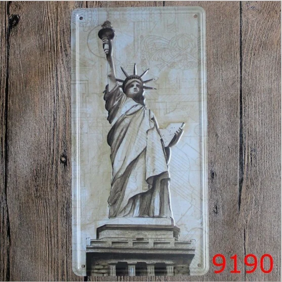 15x30cm Statue of Liberty Printing Tin Signs Iron License Plate Antique Metal Tin Painting Shop Decor Pub Wall Sticker
15x30cm Statue of Liberty Printing Tin Signs Iron License Plate Antique Metal Tin Painting Shop Decor Pub Wall Sticker