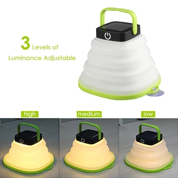 Collapsible Solar Outdoor LED Lamp 3-Level Luminance Adjustable IP67 Waterproof Camping Hiking Lantern Suction Cups
Collapsible Solar Outdoor LED Lamp 3-Level Luminance Adjustable IP67 Waterproof Camping Hiking Lantern Suction Cups