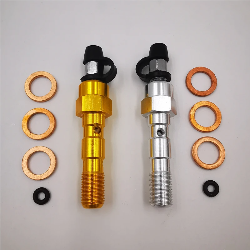 2 Hole M10x1.0mm M10x1.25mm Motorcycle Brake pump Master Cylinder Caliper Bleed Screw Nipple Banjo Bolt Universal for Motorcycle
2 Hole M10x1.0mm M10x1.25mm Motorcycle Brake pump Master Cylinder Caliper Bleed Screw Nipple Banjo Bolt Universal for Motorcycle