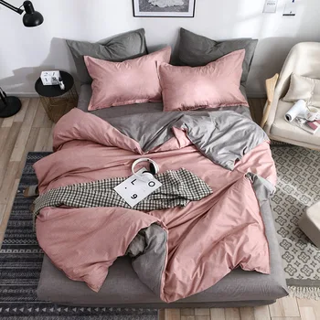 2020 New AB side bedding solid simple bedding set Modern duvet cover set king queen full twin bed linen brief bed flat sheet set
2020 New AB side bedding solid simple bedding set Modern duvet cover set king queen full twin bed linen brief bed flat sheet set