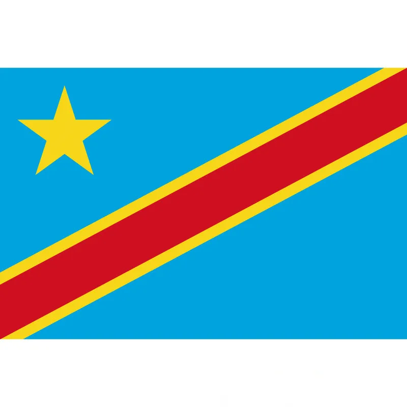 

90*150cm/60*90cm/40*60cm/15*21cm Congo-Kinshasa Flag Democratic Republic of the Congo Banner