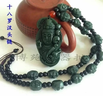 Charming men style pure hand carved guanyin bodhisattva pendant tie-in 18 arhats head bead can choose three kinds of necklace
Charming men style pure hand carved guanyin bodhisattva pendant tie-in 18 arhats head bead can choose three kinds of necklace