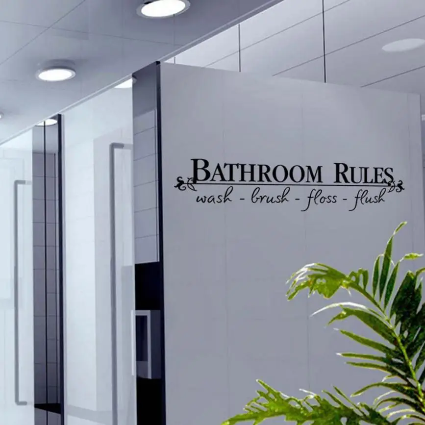 DIY Removable Bathroom Rules Wall Sticker Vinyl Art Decal Bathroom Restroom WC Decoration Adesivos de parede Wandaufkleber 801
DIY Removable Bathroom Rules Wall Sticker Vinyl Art Decal Bathroom Restroom WC Decoration Adesivos de parede Wandaufkleber 801