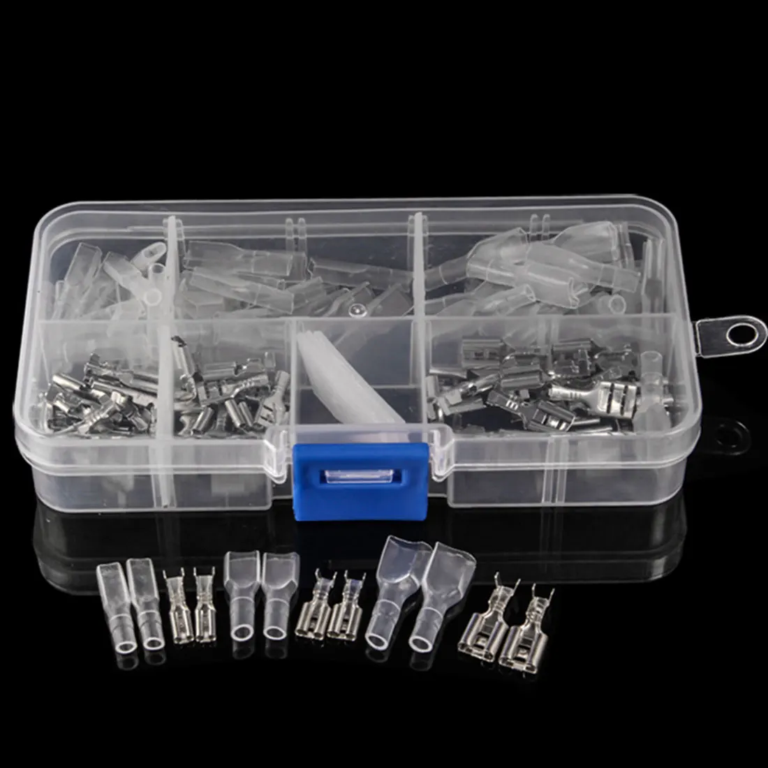 120pcs/Lot 2.8mm 4.8mm 6.3mm Brass Crimp Terminal Male Female Spade Connectors Insulating Sleeve 0.5-2.5mm2
120pcs/Lot 2.8mm 4.8mm 6.3mm Brass Crimp Terminal Male Female Spade Connectors Insulating Sleeve 0.5-2.5mm2