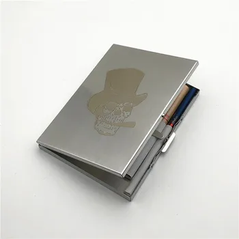 Alalinong Smoking Skull Stainless Steel Cigarette Case Ultra Thin Metal Universal Cigarette Box Wire Drawing Process Smoking Box
Alalinong Smoking Skull Stainless Steel Cigarette Case Ultra Thin Metal Universal Cigarette Box Wire Drawing Process Smoking Box