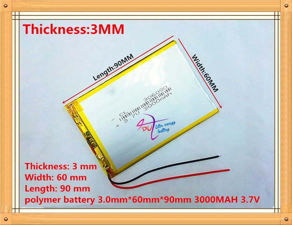 3-7V-3000mAh-306090-Lithium-Polymer-Li-Po-li-ion-Rechargeable-Battery-cells-For-Mp3-MP4_