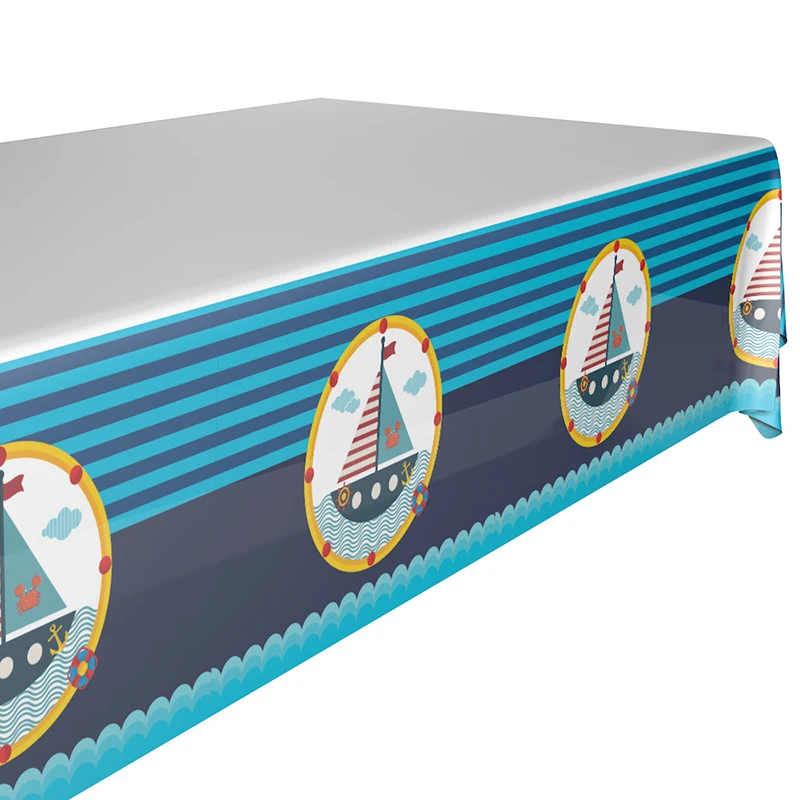 132*220cm Lovely sailboat ocean theme Tablecloth Disposable Cartoon Table cover surfing Party Supplies Baby Shower kids Favor
132*220cm Lovely sailboat ocean theme Tablecloth Disposable Cartoon Table cover surfing Party Supplies Baby Shower kids Favor