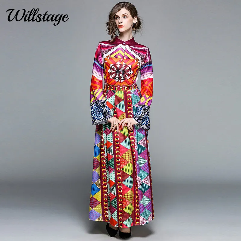Willstage 2018 New Women Printed Fashion Dress Casual Loose Spring Autumn Long Sleeves Female OL Office Elegant Clothing
Willstage 2018 New Women Printed Fashion Dress Casual Loose Spring Autumn Long Sleeves Female OL Office Elegant Clothing