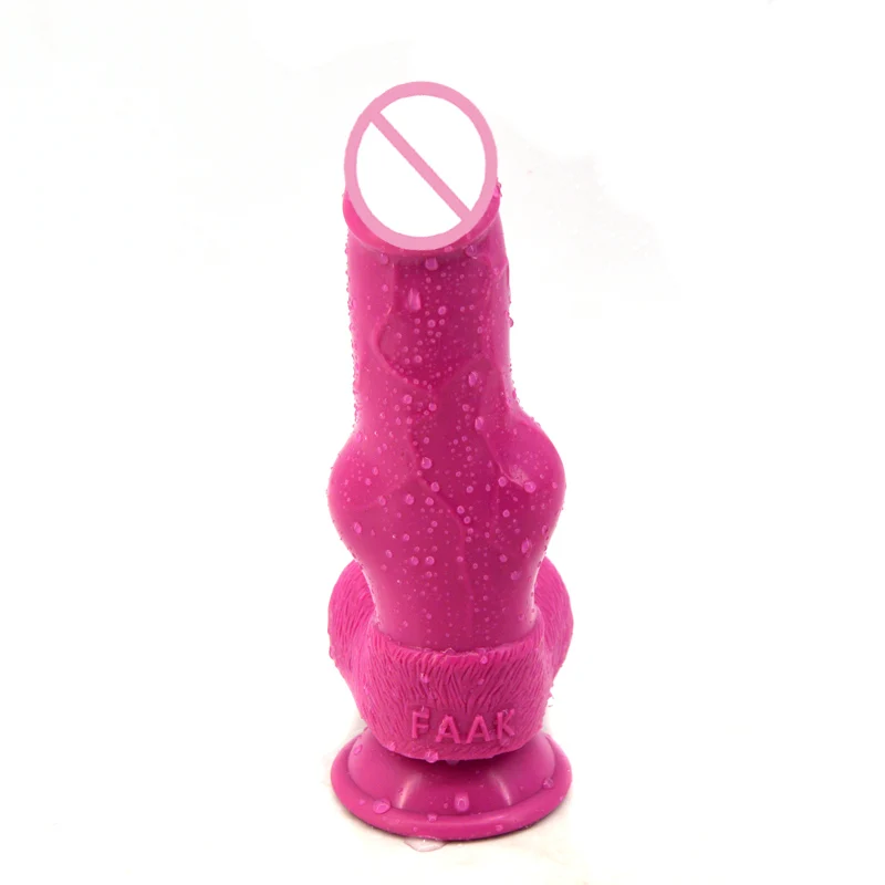 Super Durable Wolf Animal Silicone Dildo Realistic Glans Penis Max Width 2.56inch Sex Toy Design -G125 For woman Suction Cup