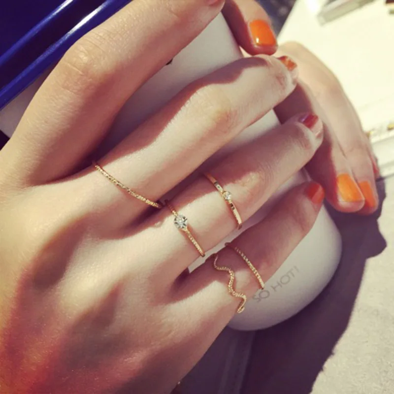2019 New Arrival Cute Chic Style Allergy Free Korean Ring Set Unique Gifts Crystal Rhinestone Graceful Golden/Silvery 5PCS/Set
2019 New Arrival Cute Chic Style Allergy Free Korean Ring Set Unique Gifts Crystal Rhinestone Graceful Golden/Silvery 5PCS/Set