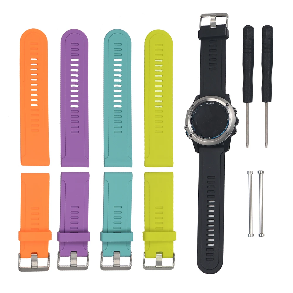 Силиконовый ремешок для Garmin Fenix 3 цветные ремешки Fenix3 HR спортивный наручных часов