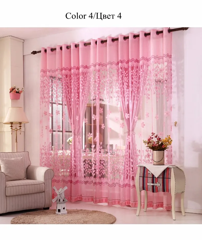 2019 European Luxury Window Curtains For Living Room Royal Sheer