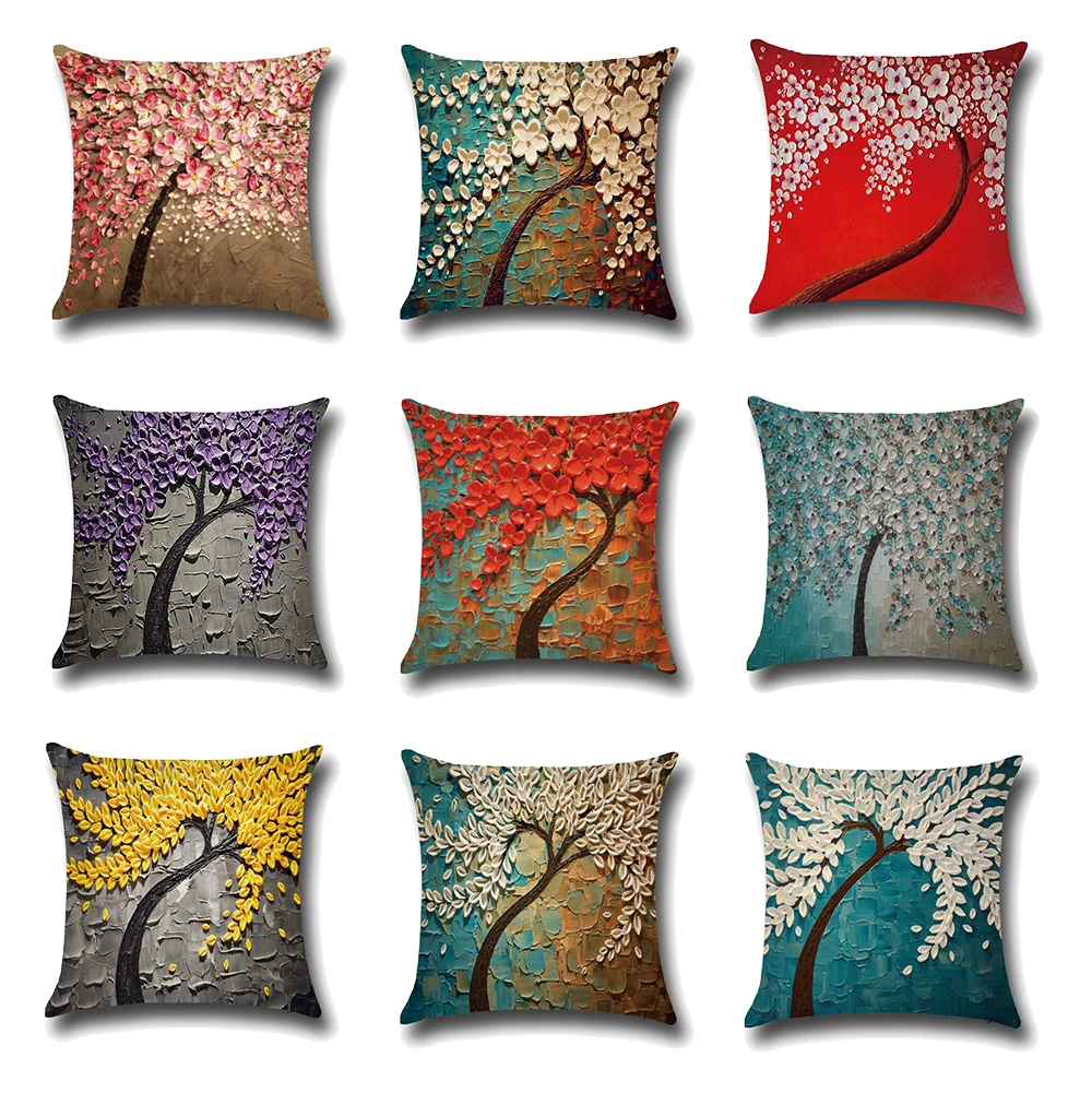 Cushion Cover 45X45cm Tree Flower Print Pillow Cover Decorative Cotton Line Throw Pillow Case For Home Bedroom Car Seat Decor
Cushion Cover 45X45cm Tree Flower Print Pillow Cover Decorative Cotton Line Throw Pillow Case For Home Bedroom Car Seat Decor