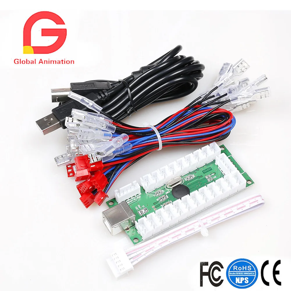 Zero Delay USB Encoder to PC Joystick Set For LED Arcade Joystick DIY Kit Controller Part Mame Games (5Pin Cable+3Pin Wire)
Zero Delay USB Encoder to PC Joystick Set For LED Arcade Joystick DIY Kit Controller Part Mame Games (5Pin Cable+3Pin Wire)