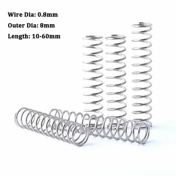 10Pcs Wire Dia 0.8mm White Zinc Plated Compression Spring Tension Spring Hardware Accessories Outer Dia 8mm Length 10-60mm
10Pcs Wire Dia 0.8mm White Zinc Plated Compression Spring Tension Spring Hardware Accessories Outer Dia 8mm Length 10-60mm
