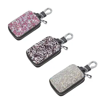 New Car Keys Protector Holder Genuine Leather Rhinestones Key Wallets Case Women Fashion Housekeeper Car Organizer High Quality
New Car Keys Protector Holder Genuine Leather Rhinestones Key Wallets Case Women Fashion Housekeeper Car Organizer High Quality