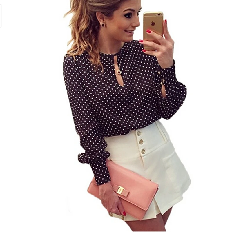 New Arrival Women Casual Long Sleeve Blouses Summer Chiffon Polka Dots Shirt Tops Chiffon Polka Dots Shirt 30
New Arrival Women Casual Long Sleeve Blouses Summer Chiffon Polka Dots Shirt Tops Chiffon Polka Dots Shirt 30