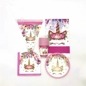 New Unicorn Theme Cartoon Disposable Tableware 81Pcs Girl kids Birthday Party Paper Cups +Plates+Napkins+Flags Sets Supplies
New Unicorn Theme Cartoon Disposable Tableware 81Pcs Girl kids Birthday Party Paper Cups +Plates+Napkins+Flags Sets Supplies