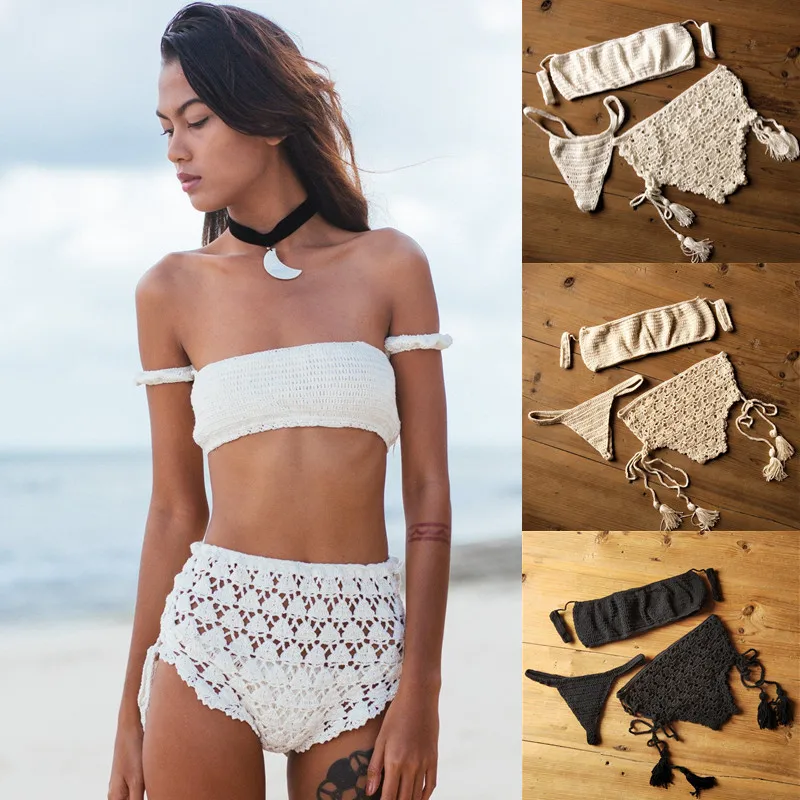 3-piece set High waist Bikini Set Sexy Swimwear Elasticised tight fitting tube top with elastic sleeve
3-piece set High waist Bikini Set Sexy Swimwear Elasticised tight fitting tube top with elastic sleeve