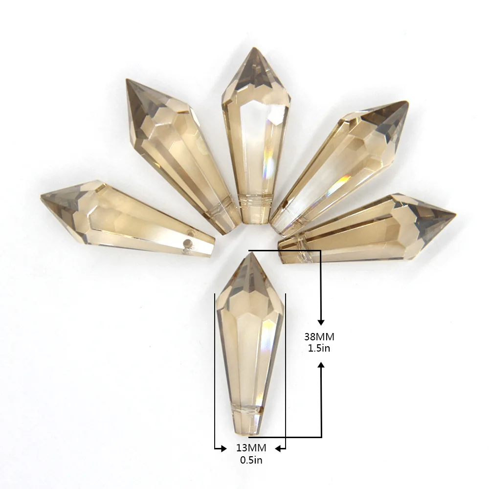 Cognac crystal prism icicle pendant 38mm 10PCS/LOT crystal Lighting Accessories Pendants Crystal Prisms Chandelier Parts
Cognac crystal prism icicle pendant 38mm 10PCS/LOT crystal Lighting Accessories Pendants Crystal Prisms Chandelier Parts