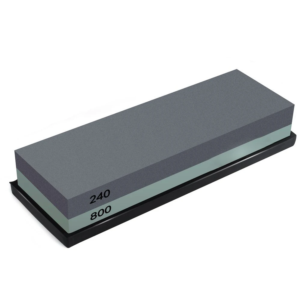 Whetstone 2-IN-1 Sharpening Stone 240/800 Grit Waterstone Knife Sharpener, Rubber Stone Holder Included
Whetstone 2-IN-1 Sharpening Stone 240/800 Grit Waterstone Knife Sharpener, Rubber Stone Holder Included