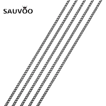 SAUVOO 5 Meter/lot 3.5*5*1mm Black Bulk Aluminum Chain For Jewelry Bracelet Necklace DIY Making Findings
SAUVOO 5 Meter/lot 3.5*5*1mm Black Bulk Aluminum Chain For Jewelry Bracelet Necklace DIY Making Findings