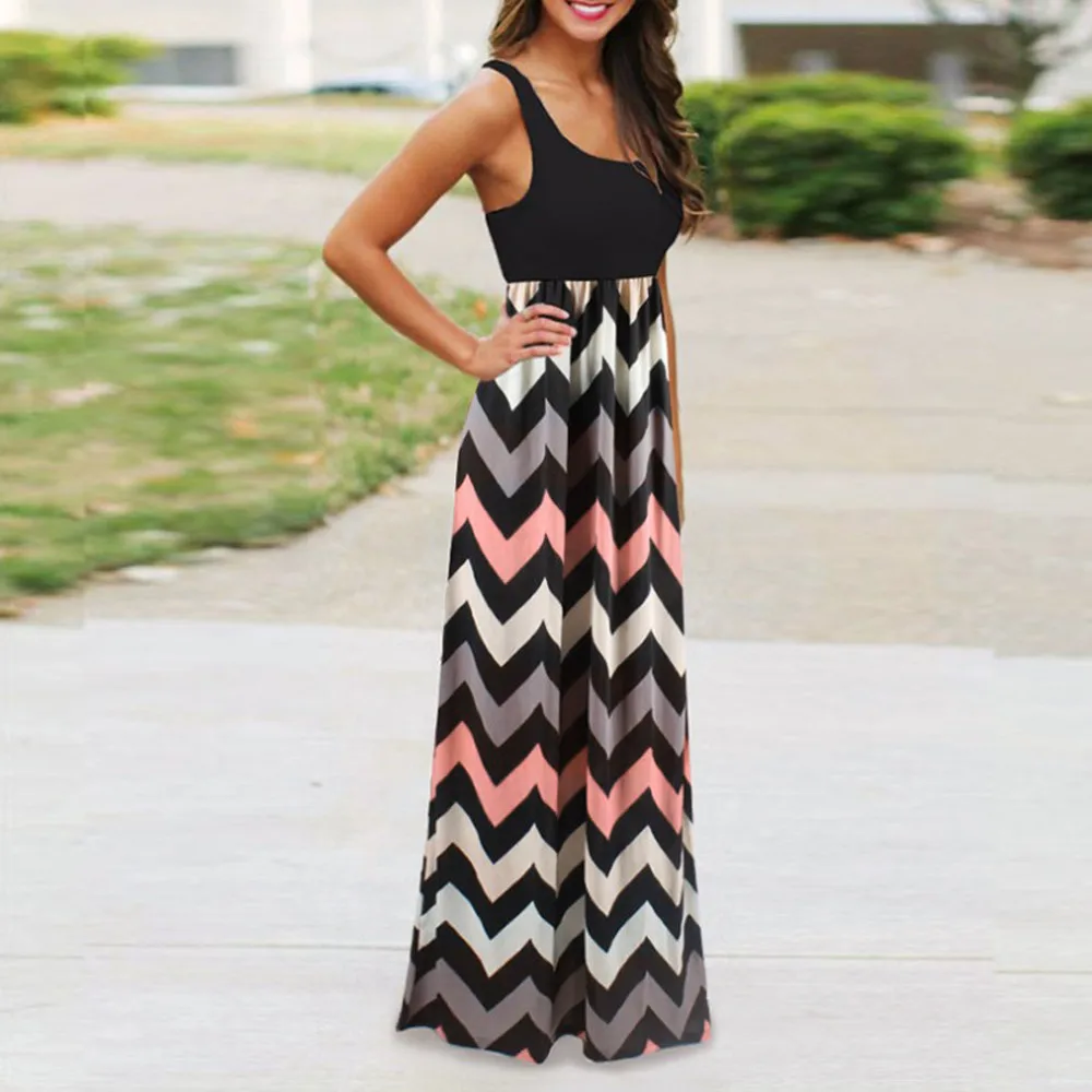 2019 Summer Women Dress Striped Design Long Boho Dress Lady Sleeveless Beach Summer Sundrss Maxi Dress Female Sexy Clothing #G
2019 Summer Women Dress Striped Design Long Boho Dress Lady Sleeveless Beach Summer Sundrss Maxi Dress Female Sexy Clothing #G