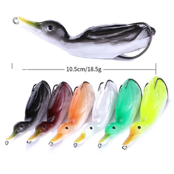HENGJIA 10.5cm18.5g Duck Floating Soft Lure Shad Wobblers Silicone Fishing Lures Worm Artificial Bait Pike Fishing 
HENGJIA 10.5cm18.5g Duck Floating Soft Lure Shad Wobblers Silicone Fishing Lures Worm Artificial Bait Pike Fishing