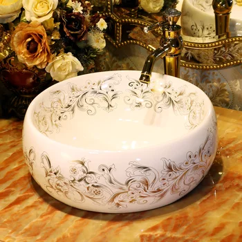 Europe Vintage Style Art Porcelain Countertop Basin Sink Handmade Ceramic Bathroom Vessel Sink Vanities hand painted china sinks
Europe Vintage Style Art Porcelain Countertop Basin Sink Handmade Ceramic Bathroom Vessel Sink Vanities hand painted china sinks