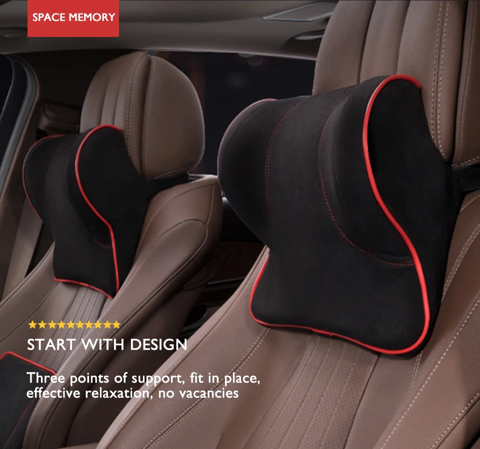 LOEN U shaped Artificial Plush Memory Foam Car Neck pillow supports headrest Comfortable driving Universal Seat support cover | Автомобили