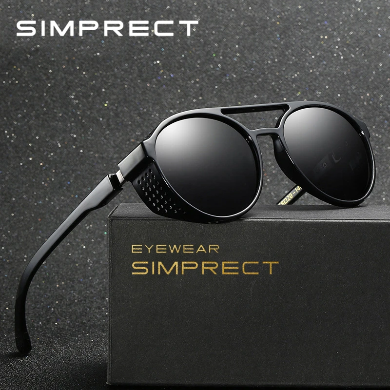SIMPRECT Steampunk Round Sunglasses Men Polarized High Quality Mirror Retro Sun Glasses Brand Vintage HD Driving UV400 Gafas
SIMPRECT Steampunk Round Sunglasses Men Polarized High Quality Mirror Retro Sun Glasses Brand Vintage HD Driving UV400 Gafas