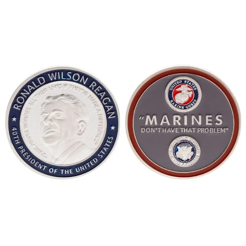 Commemorative Coin Marine Ronald Wilson Reagan Souvenir Collection Collectible Coins Crafts Gift Art Products Alloy
Commemorative Coin Marine Ronald Wilson Reagan Souvenir Collection Collectible Coins Crafts Gift Art Products Alloy