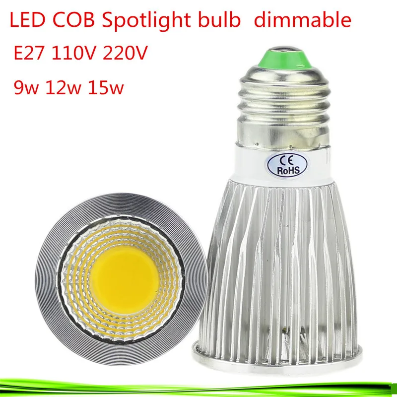 10X High Power E27 9W 12W 15W85-265V Dimmable CREE Led COB Spotlights Warm/Natural/Cool White e27 downlight LED lamp light
10X High Power E27 9W 12W 15W85-265V Dimmable CREE Led COB Spotlights Warm/Natural/Cool White e27 downlight LED lamp light