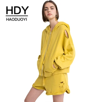 HDY Haoduoyi New Solid Autumn Casual Zipper Hole Loose Coat With Hat O Neck String Long Sleeve Elastic Fashion Overcoat
HDY Haoduoyi New Solid Autumn Casual Zipper Hole Loose Coat With Hat O Neck String Long Sleeve Elastic Fashion Overcoat