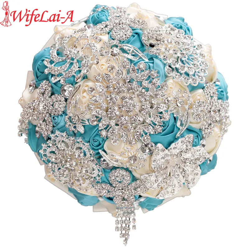 WifeLai-A Crystal Get Marry Wedding Bouquet Diamond Bridal Brooch Bridesmaid Bouquet Artificial Flower Ivory Blue In Stock W230A
WifeLai-A Crystal Get Marry Wedding Bouquet Diamond Bridal Brooch Bridesmaid Bouquet Artificial Flower Ivory Blue In Stock W230A