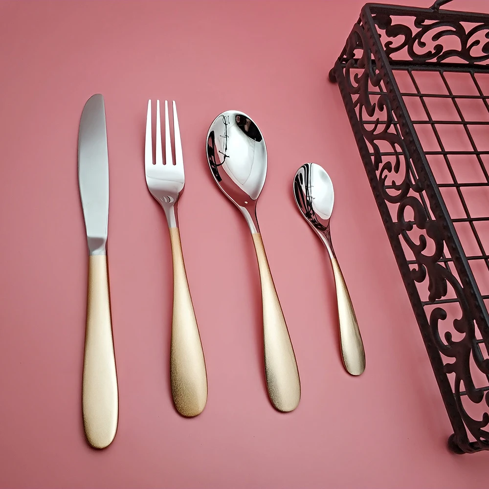 304 Stainless Steel Gold Personalized Dessert Cutlery 4 Pieces Western Food Set Knife Tableware european dinnerware sets
304 Stainless Steel Gold Personalized Dessert Cutlery 4 Pieces Western Food Set Knife Tableware european dinnerware sets