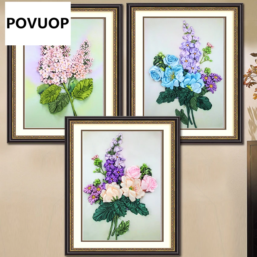 POVUOP Ribbon embroidery 60X45cm pursing 5d print three-dimensional embroidery small fresh paintings
POVUOP Ribbon embroidery 60X45cm pursing 5d print three-dimensional embroidery small fresh paintings