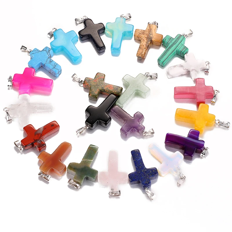 Wholesale 30pcs/lot fashion hot sell natural stone mixed color assort cross pendants Charms fit Necklaces jewelry makingDZ135
Wholesale 30pcs/lot fashion hot sell natural stone mixed color assort cross pendants Charms fit Necklaces jewelry makingDZ135